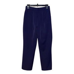 F21 Trousers - Navy Blue W / Red Pinstripes - Size S